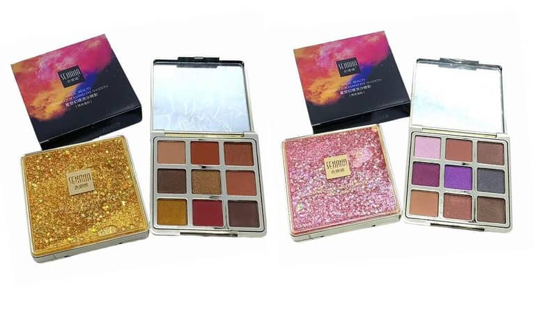 9-Color Glitter Eyeshadow Palette: Shimmer and Matte Shades for Everyday or Professional Use