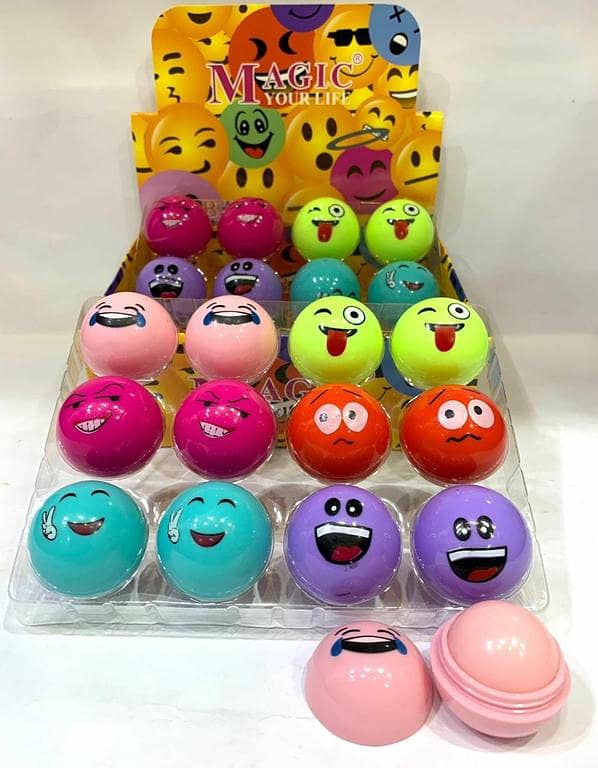 MAGIC YOUR LIFT Emoji Lip Balm – Smiley Design, Moisturizing and Long-Lasting (Pack of 2)