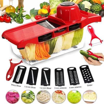 10 Pieces Vegetable Chopper with Container | Onion Chopper, Mandolin S