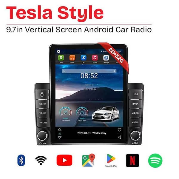 Tesla Style 9.7in Vertical Screen Android Car Radio 2GB+32GB Fit in all Cars