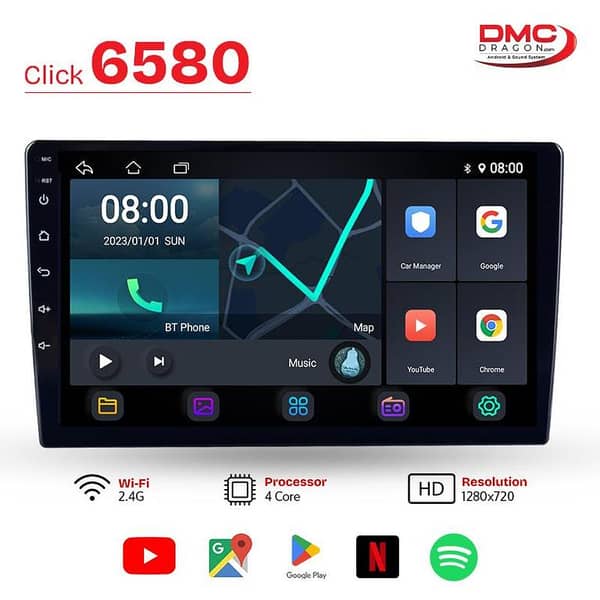 Click 6580 Android Car LCD Panel 1GB+32GB Fits in all Cars