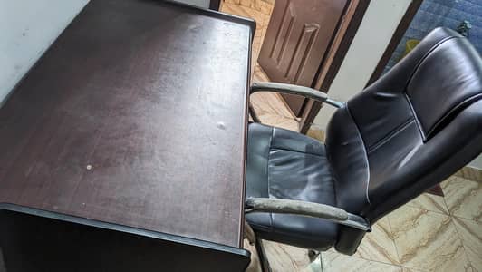 Study Table and  Comfortable Chair (Hydrolic Chair)