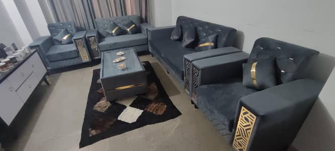 7 Seater Sofa with Center Table complete drawing room set