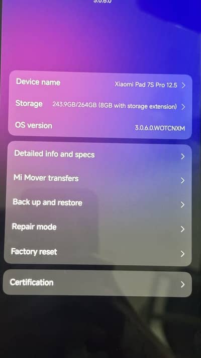 Xiaomi Pad 7s pro 12.5 inch