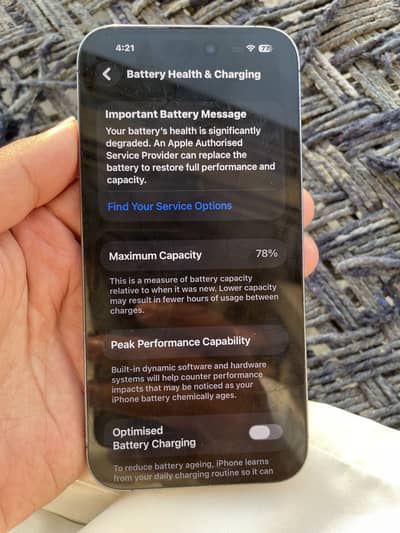 Iphone 14pro Max 256gb Genuine water Pack Blue color with Box & Cable