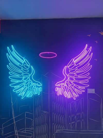 Neon wall wing