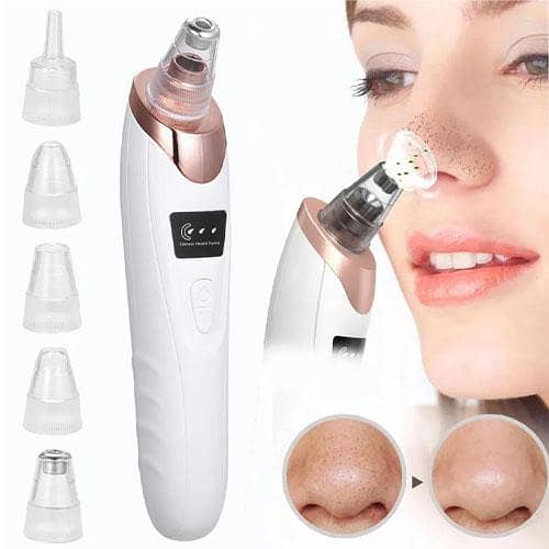 5 in 1 Electric Rechargeable Blackhead Acne Oil Remover Vacuum Suction Face Pore Cleaner Machine