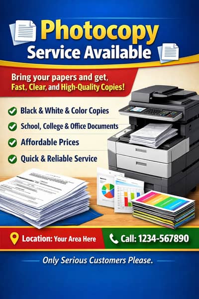 Photocopy Service Available