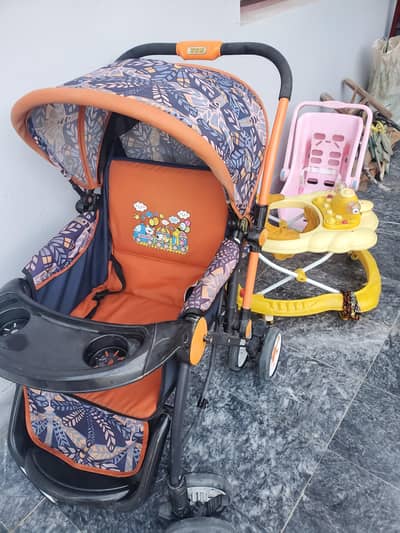 Craddle walker stroller and baby cot set