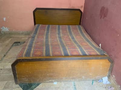 bed with mattress