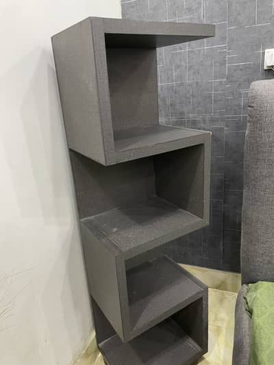 Bookshelf, stool and mirror