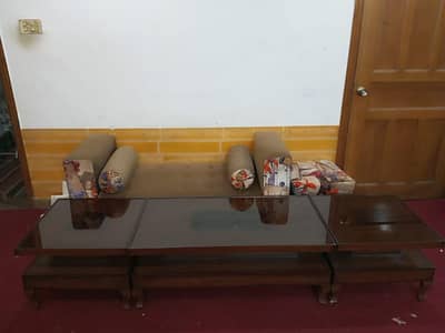 two small and one large table available for sale.