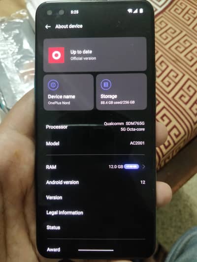 OnePlus Nord 12GB / 256GB – Excellent Condition – Box + Accessories