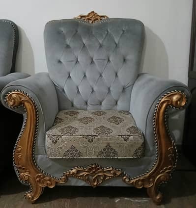 7 Seater Victoria Style Sofa Set - Premium Wooden Frame