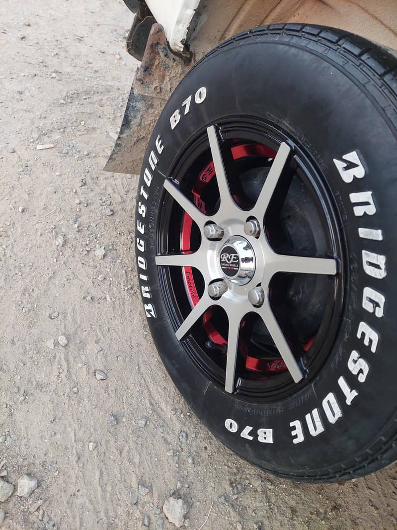 alloy rims brand new tyer used 12 size - Tyres - 1111121802