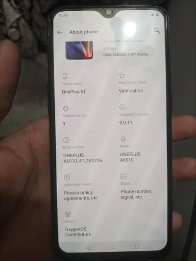 OnePlus 6T 6/128 GB PTA Approved