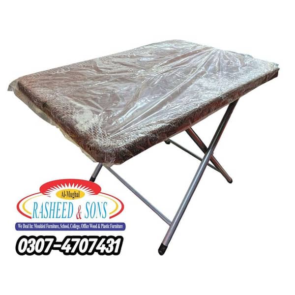 folding table/ iron frame folding table/ table/Dinner table/Folding table with plastic top and iron frame