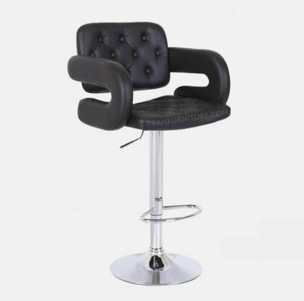 High Bar Stool with Backrest and Armrests, Modern Swivel Kitchen Stool with Adjustable Height and Footrest, Faux Leather Cafe dining Kitchen Bar Stools , PU Leather Adjustable Swivel Barstools, Hydraulic Kitchen Counter Height Bar Chairs with Armrest