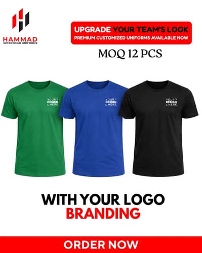 Staff & Company T-Shirt Uniform | Custom Printing Available