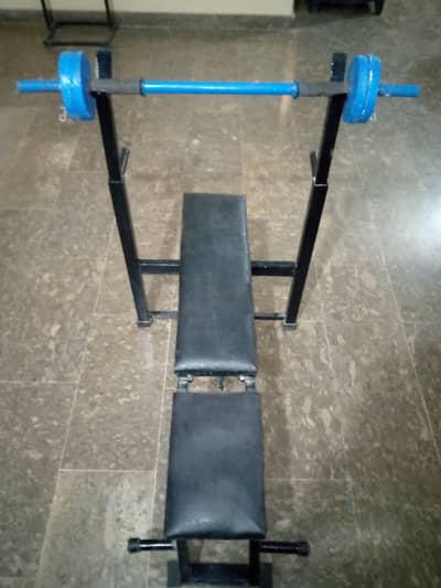 Complete Home Gym Set for Sale – Barbell, Plates & Adjustable Bench