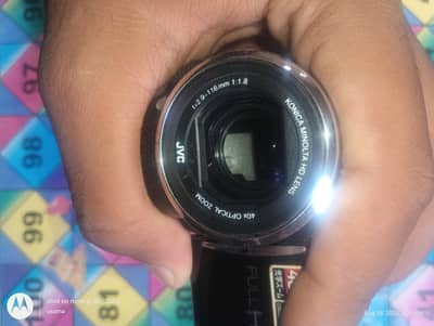 JVC HandyCam Camera with Mic & Tripod