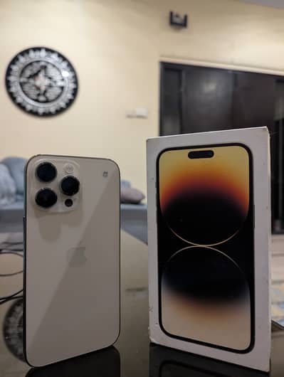 iPhone 14 Pro Max 10/10 MINT [GOLD][512gb][PTA APPROVED]