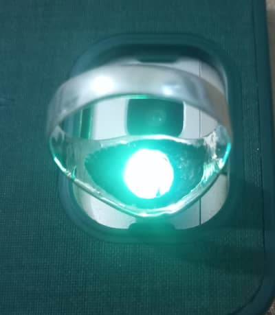 chandi ( Silver) ring  with  Neelam  gemstone