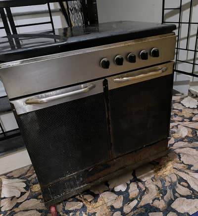 Five-Burner Cooking Range with Iron Stand