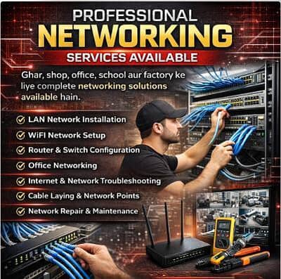 Professional Networking & CCTV Camera Installation Service Available