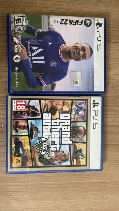 GTA 5 Ps5 edition and Fifa 22 Ps5 edition