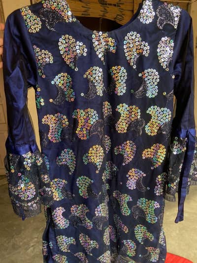 Elegant silk blue dress  / _3piece suit