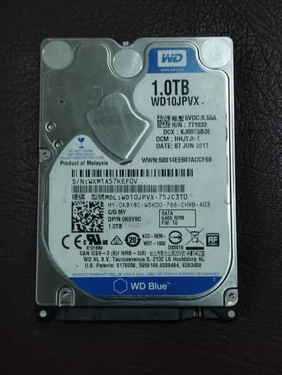 WD blue 1TB SATA HDD