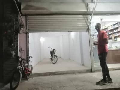 Shop Double Shutter 3 Side Corner With Attached Bath Extra Land Lease 200 Feet Road Facing Vip Location North Karachi Sector 11A