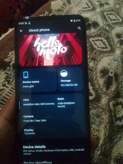 moto g05 12/256 exchange possible