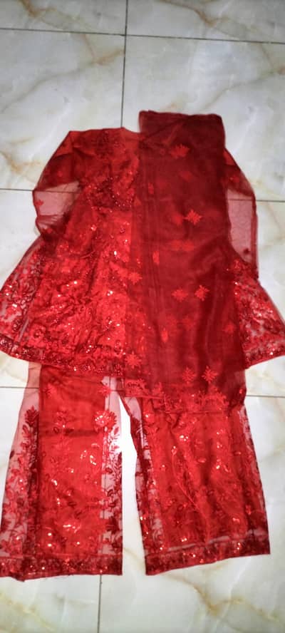 cherry red 3 piece suit