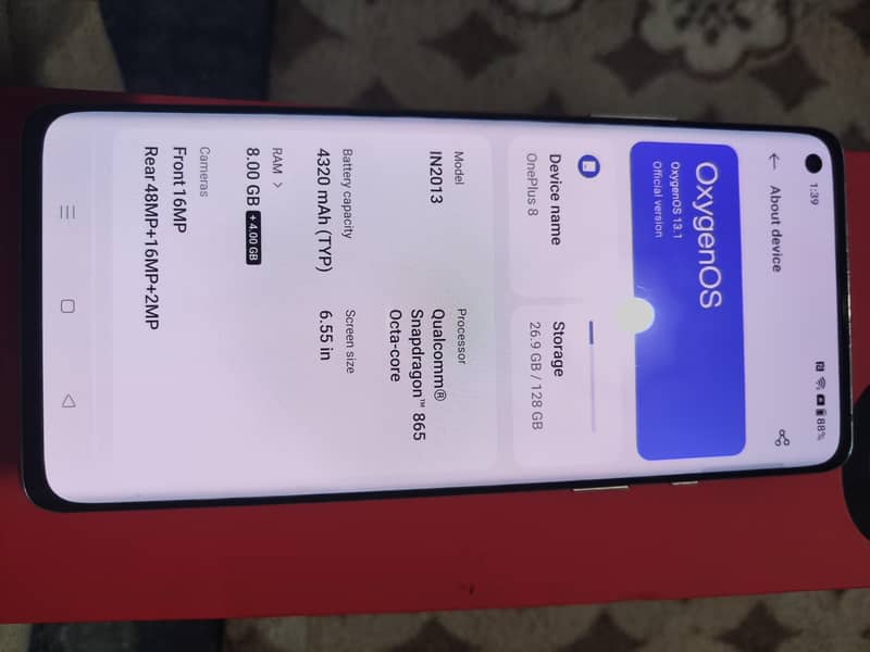 OnePlus 8 5g complete Box 0