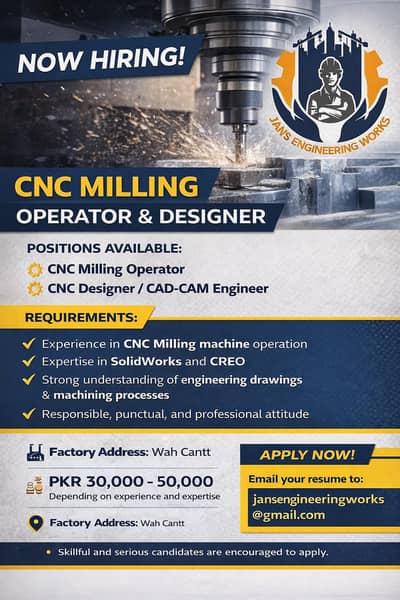 CNC milling operator and Programmer