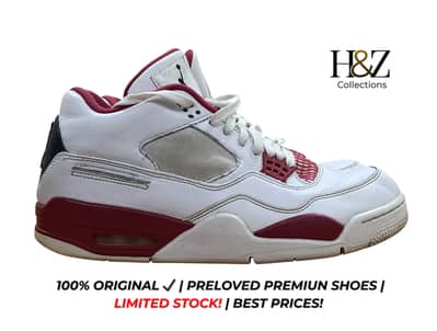 Nike Air Jordan 5 White/Gym Red, Premium Preloved Sneakers