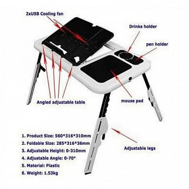 Flexible Portable Laptop E-Table 1