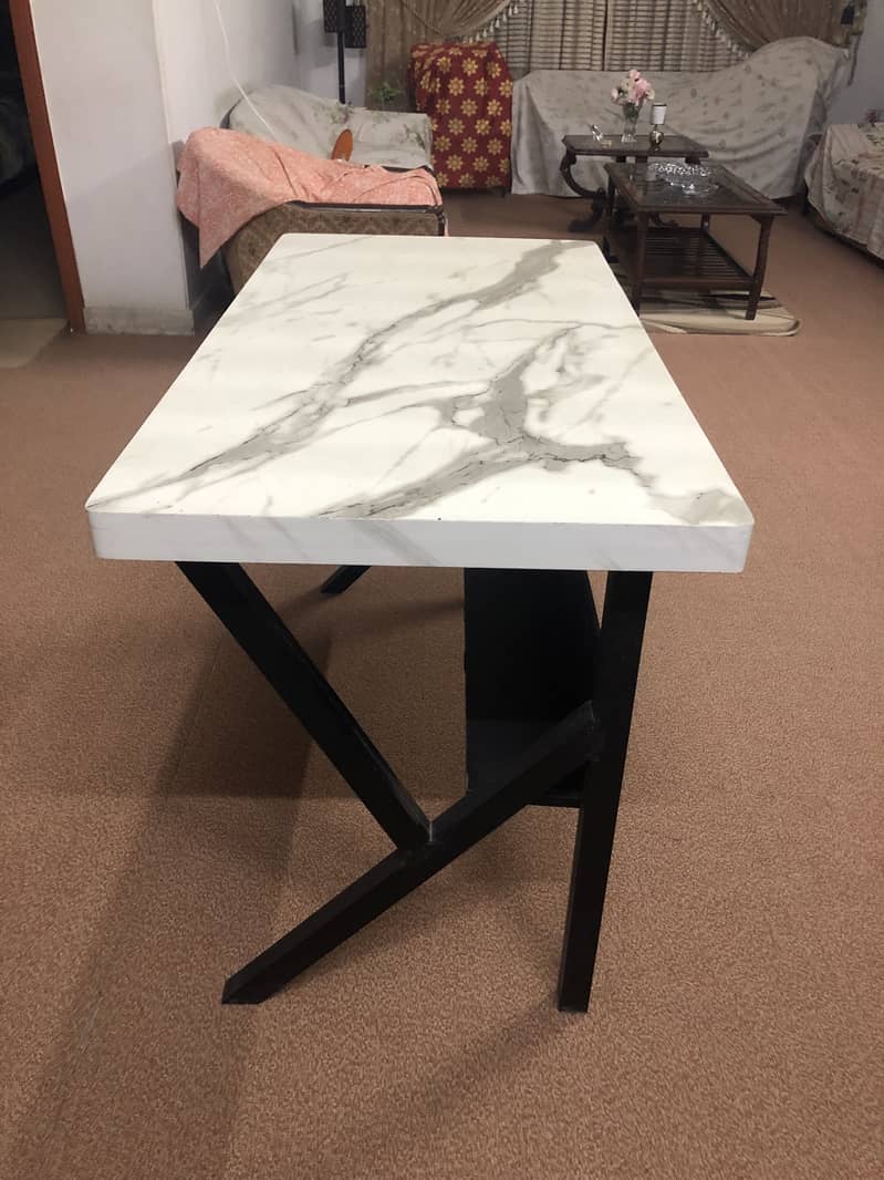 Computer table 2f by 4f white 3