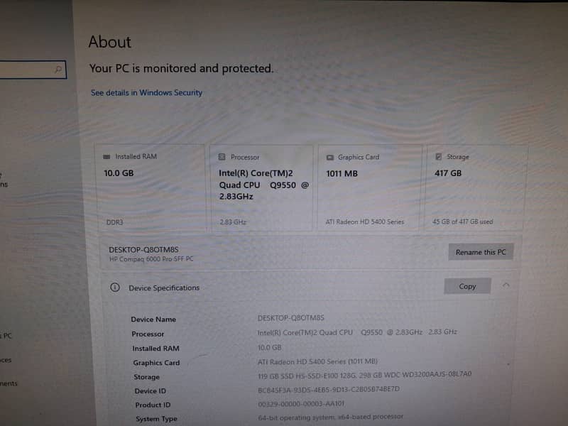 CPU core 2 Quad + LCD 5
