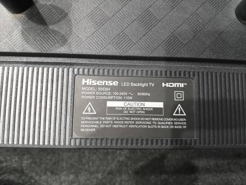 HISENSE 55" model E6H 10