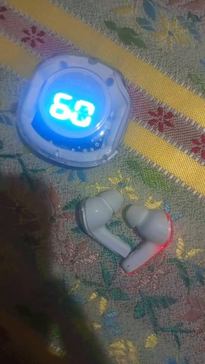 Air-31 transparent wireless Bluetooth earbuds.