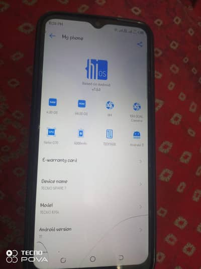 Tecno spark 7 4gb ram 64gb storage all ok