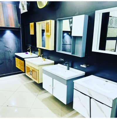 Modern Bathroom Vanity with Basin, Mirror & Storage Cabinet Brand New