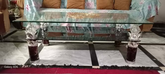 doble center table mirror 9mm and each table has doble mirorr 9mm