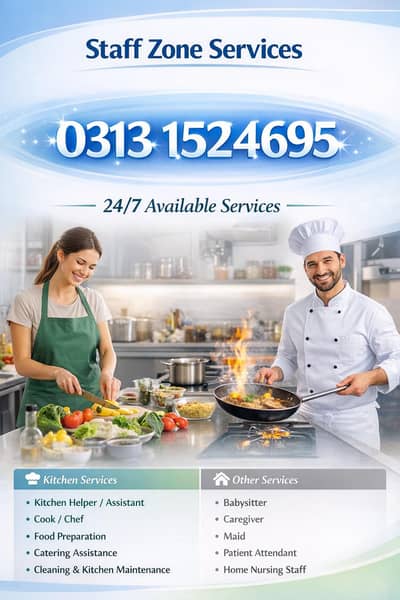 Cook & Chef Services | Home & Hotel Chef | All Domestic Staff Provider