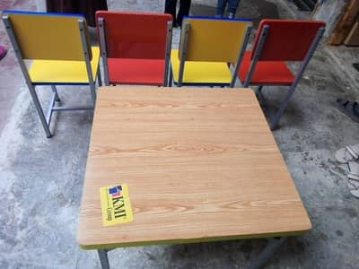 Study table and 4 chairs for kids