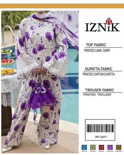 3 PCs unstitched Printed women's suit(free delivery on 7,8feb)