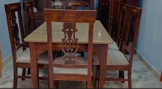 dining table with six chairs